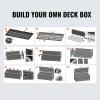 imageVEVOR Deck Box 120 Gallon Outdoor Storage Box 563quot x 266quot x 238quot Waterproof PP Deckbox with Aluminum Alloy Padlock for Patio FurnitureGarden Tools Outdoor Cushions Gray120gal