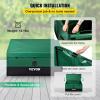 imageVEVOR Deck Box 120 Gallon Outdoor Storage Box 563quot x 266quot x 238quot Waterproof PP Deckbox with Aluminum Alloy Padlock for Patio FurnitureGarden Tools Outdoor Cushions Gray100gal PE