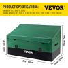 imageVEVOR Deck Box 120 Gallon Outdoor Storage Box 563quot x 266quot x 238quot Waterproof PP Deckbox with Aluminum Alloy Padlock for Patio FurnitureGarden Tools Outdoor Cushions Gray150gal PE