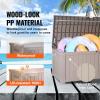 imageVEVOR Deck Box 120 Gallon Outdoor Storage Box 563quot x 266quot x 238quot Waterproof PP Deckbox with Aluminum Alloy Padlock for Patio FurnitureGarden Tools Outdoor Cushions Gray120gal