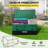 imageVEVOR Deck Box 120 Gallon Outdoor Storage Box 563quot x 266quot x 238quot Waterproof PP Deckbox with Aluminum Alloy Padlock for Patio FurnitureGarden Tools Outdoor Cushions Gray150gal PE