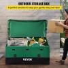 imageVEVOR Deck Box 120 Gallon Outdoor Storage Box 563quot x 266quot x 238quot Waterproof PP Deckbox with Aluminum Alloy Padlock for Patio FurnitureGarden Tools Outdoor Cushions Gray230gal PE