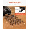 imageVEVOR Drag Harrow 4 x 5 ft Chain Harrow  Made from Q235 Steel UTV Tractor Attachments for Landscape Leveling or Sod Prepping Durable Harrow Rake for Gravel Driveway Farm Field Garden Black4 x 57 ft