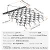 imageVEVOR Drag Harrow 4 x 5 ft Chain Harrow  Made from Q235 Steel UTV Tractor Attachments for Landscape Leveling or Sod Prepping Durable Harrow Rake for Gravel Driveway Farm Field Garden Black4x56