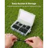 imageVEVOR Drip Irrigation Fittings Kit for 14quot Tubing 300 Pcs Drip Irrigation System Parts Tees Straight Barb 4 Way Coupling Elbows End Plug Single Barbs Barbed Connectors for Yard Garden Lawn