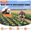 imageVEVOR Driveway Fabric Heavy Duty 6x300ft 3oz Woven Landscape Fabric Garden Weed Barrier Fabric Weed Control Fabric Geotextile Fabric for Landscaping Ground Cover Weed Block Gardening Mat BlackWoven