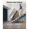 imageVEVOR Electric Stair Climbing Dolly 880lbs Electric Stair Climbing Hand Trucks with 1575in Rope ampamp Extendable Handle Heavy Duty Stair Climber for Warehouse Logistics Moving FurnitureBlueBlack