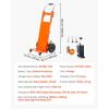 imageVEVOR Electric Stair Climbing Dolly 880lbs Electric Stair Climbing Hand Trucks with 1575in Rope ampamp Extendable Handle Heavy Duty Stair Climber for Warehouse Logistics Moving FurnitureBlueOrange