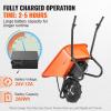 imageVEVOR Electric Wheelbarrow Cart 500W Powered Utility Garden Wagon Dump Cart 45 Cu Ft Load ampamp 573 lbs Capacity with Metal Handle ampamp 16quot Track Wheels Two Wheel Barrow Yard Cart ampamp Wagons for LawnElectric 4 Cu Ft Load  330 lbs