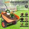 imageVEVOR Electric Wheelbarrow Cart 500W Powered Utility Garden Wagon Dump Cart 45 Cu Ft Load ampamp 573 lbs Capacity with Metal Handle ampamp 16quot Track Wheels Two Wheel Barrow Yard Cart ampamp Wagons for LawnElectric 45 Cu Ft Load  573 lbs