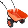 imageVEVOR Electric Wheelbarrow Cart 500W Powered Utility Garden Wagon Dump Cart 45 Cu Ft Load ampamp 573 lbs Capacity with Metal Handle ampamp 16quot Track Wheels Two Wheel Barrow Yard Cart ampamp Wagons for LawnElectric 45 Cu Ft Load  573 lbs