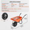 imageVEVOR Electric Wheelbarrow Cart 500W Powered Utility Garden Wagon Dump Cart 45 Cu Ft Load ampamp 573 lbs Capacity with Metal Handle ampamp 16quot Track Wheels Two Wheel Barrow Yard Cart ampamp Wagons for LawnElectric 4 Cu Ft Load  330 lbs