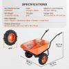 imageVEVOR Electric Wheelbarrow Cart 500W Powered Utility Garden Wagon Dump Cart 45 Cu Ft Load ampamp 573 lbs Capacity with Metal Handle ampamp 16quot Track Wheels Two Wheel Barrow Yard Cart ampamp Wagons for LawnElectric 45 Cu Ft Load  573 lbs