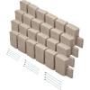 imageVEVOR Faux Stone Landscape Edging No Dig Garden Edging Border Flexible Blocks for Lawn Edging Flower Beds Driveway Yards with 12 Spikes 4 Pack 24 Bricks 16FT Kit 472quot Lx 4quot W x 9quot H BeigeBeige