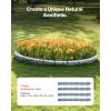 imageVEVOR Faux Stone Landscape Edging No Dig Garden Edging Border Flexible Blocks for Lawn Edging Flower Beds Driveway Yards with 12 Spikes 4 Pack 24 Bricks 16FT Kit 472quot Lx 4quot W x 9quot H BeigeGray