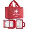imageVEVOR First Aid Kit 500 Pieces 600D Nylon Large Survival First Aid Bag Emergency Medical Supplies for Home Car Office Travel Camping Truck Hiking Sports Vehicle and Outdoor EmergenciesRed