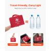 imageVEVOR First Aid Kit 500 Pieces 600D Nylon Large Survival First Aid Bag Emergency Medical Supplies for Home Car Office Travel Camping Truck Hiking Sports Vehicle and Outdoor EmergenciesRed