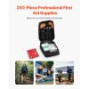 imageVEVOR First Aid Kit 500 Pieces 600D Nylon Large Survival First Aid Bag Emergency Medical Supplies for Home Car Office Travel Camping Truck Hiking Sports Vehicle and Outdoor EmergenciesBlack