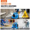 imageVEVOR Floor Blower 1560 RPM 4000 CFM Air Mover for Drying and Cooling Portable Carpet Dryer Fan with 3 Blowing Angles Timer 3Speeds Adjustment for Janitorial Home Commercial Use136 x 98 x 126 inch