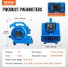 imageVEVOR Floor Blower 1560 RPM 4000 CFM Air Mover for Drying and Cooling Portable Carpet Dryer Fan with 3 Blowing Angles Timer 3Speeds Adjustment for Janitorial Home Commercial Use136 x 98 x 126 inch