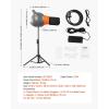 imageVEVOR Foam Machine 115 W Party Foam Cannon Portable Foam Maker with a Tripod Stand Powerful Foam Party Machine for Backyard Pool Outdoor Events Birthdays Celebrations and Party Grey ampamp YellowOrange