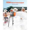 imageVEVOR Foam Machine 115 W Party Foam Cannon Portable Foam Maker with a Tripod Stand Powerful Foam Party Machine for Backyard Pool Outdoor Events Birthdays Celebrations and Party Grey ampamp YellowOrange
