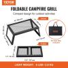 imageVEVOR Folding Campfire Grill Heavy Duty Steel Mesh Grate 224quot Portable Camping Grates Over Fire Pit Camp Fire Cooking Equipment with Legs Carrying Bag Grilling Rack for Outdoor Open Flame Cooking181212 inch