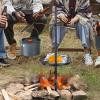 imageVEVOR Folding Campfire Grill Heavy Duty Steel Mesh Grate 224quot Portable Camping Grates Over Fire Pit Camp Fire Cooking Equipment with Legs Carrying Bag Grilling Rack for Outdoor Open Flame Cooking1414 inch