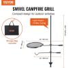 imageVEVOR Folding Campfire Grill Heavy Duty Steel Mesh Grate 224quot Portable Camping Grates Over Fire Pit Camp Fire Cooking Equipment with Legs Carrying Bag Grilling Rack for Outdoor Open Flame Cooking1414 inch