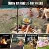 imageVEVOR Folding Campfire Grill Heavy Duty Steel Mesh Grate 224quot Portable Camping Grates Over Fire Pit Camp Fire Cooking Equipment with Legs Carrying Bag Grilling Rack for Outdoor Open Flame Cooking1414 inch