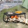imageVEVOR Folding Campfire Grill Heavy Duty Steel Mesh Grate 224quot Portable Camping Grates Over Fire Pit Camp Fire Cooking Equipment with Legs Carrying Bag Grilling Rack for Outdoor Open Flame Cooking22411 inch