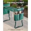 imageVEVOR Folding Garden Kneeler and Seat Heavy Duty Widened 8quot EVA Foam Pad Portable Garden Stool with Tool Bags Gardening Bench to Relieve Knee ampamp Back Pain Great Gifts for Seniors Women ParentsGreen