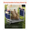 imageVEVOR Folding Garden Kneeler and Seat Heavy Duty Widened 8quot EVA Foam Pad Portable Garden Stool with Tool Bags Gardening Bench to Relieve Knee ampamp Back Pain Great Gifts for Seniors Women ParentsBlue