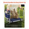 imageVEVOR Folding Garden Kneeler and Seat Heavy Duty Widened 8quot EVA Foam Pad Portable Garden Stool with Tool Bags Gardening Bench to Relieve Knee ampamp Back Pain Great Gifts for Seniors Women ParentsOrange  White