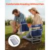 imageVEVOR Folding Garden Kneeler and Seat Heavy Duty Widened 8quot EVA Foam Pad Portable Garden Stool with Tool Bags Gardening Bench to Relieve Knee ampamp Back Pain Great Gifts for Seniors Women ParentsBlue