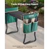 imageVEVOR Folding Garden Kneeler and Seat Heavy Duty Widened 8quot EVA Foam Pad Portable Garden Stool with Tool Bags Gardening Bench to Relieve Knee ampamp Back Pain Great Gifts for Seniors Women ParentsGreen
