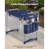 imageVEVOR Folding Garden Kneeler and Seat Heavy Duty Widened 8quot EVA Foam Pad Portable Garden Stool with Tool Bags Gardening Bench to Relieve Knee ampamp Back Pain Great Gifts for Seniors Women ParentsOrange  White