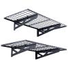imageVEVOR Garage Shelving Wall Mounted 2 x 6 ft Heavy Duty Shelves 1600 lbs Load Capacity Storage Rack Floating Pack Suitable for Shop Shed Storage Black HL2472502LBS