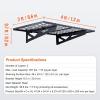 imageVEVOR Garage Shelving Wall Mounted 2 x 6 ft Heavy Duty Shelves 1600 lbs Load Capacity Storage Rack Floating Pack Suitable for Shop Shed Storage Black HL2472502LBS