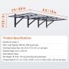imageVEVOR Garage Shelving Wall Mounted 2 x 6 ft Heavy Duty Shelves 1600 lbs Load Capacity Storage Rack Floating Pack Suitable for Shop Shed Storage Black HL24721600LBS