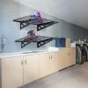 imageVEVOR Garage Shelving Wall Mounted 2 x 6 ft Heavy Duty Shelves 1600 lbs Load Capacity Storage Rack Floating Pack Suitable for Shop Shed Storage Black HL2472502LBS