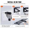 imageVEVOR Garage Shelving Wall Mounted 2 x 6 ft Heavy Duty Shelves 1600 lbs Load Capacity Storage Rack Floating Pack Suitable for Shop Shed Storage Black HL2472502LBS