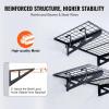 imageVEVOR Garage Shelving Wall Mounted 2 x 6 ft Heavy Duty Shelves 1600 lbs Load Capacity Storage Rack Floating Pack Suitable for Shop Shed Storage Black HL2472502LBS