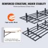 imageVEVOR Garage Shelving Wall Mounted 2 x 6 ft Heavy Duty Shelves 1600 lbs Load Capacity Storage Rack Floating Pack Suitable for Shop Shed Storage Black HL24721600LBS
