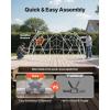 imageVEVOR Garden Dome Tent 95 x 57 ft Outdoor Clear Bubble Tent for 24 Person Weatherproof Geodesic Dome Greenhouse with Window PVC Transparent Tents for Backyard Patios Camping Party Wedding