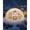 imageVEVOR Garden Dome Tent 95 x 57 ft Outdoor Clear Bubble Tent for 24 Person Weatherproof Geodesic Dome Greenhouse with Window PVC Transparent Tents for Backyard Patios Camping Party Wedding