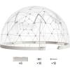 imageVEVOR Garden Dome Tent 95 x 57 ft Outdoor Clear Bubble Tent for 24 Person Weatherproof Geodesic Dome Greenhouse with Window PVC Transparent Tents for Backyard Patios Camping Party Wedding