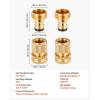 imageVEVOR Garden Hose Quick Connect 34 inch Male ampamp Female 200 PSI Heavy Duty Solid Brass Quick Connector 2 Sets Garden Hose Fitting No Leak Water Hoses Connectors with Gaskets