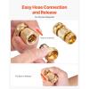 imageVEVOR Garden Hose Quick Connect 34 inch Male ampamp Female 200 PSI Heavy Duty Solid Brass Quick Connector 2 Sets Garden Hose Fitting No Leak Water Hoses Connectors with Gaskets