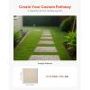 imageVEVOR Garden Stepping Stones 8Pcs 155 x 155 in Decorative Stepping Stones with Stakes WeatherResistant Plastic Pathway Pavers Smooth Surface Outdoor Walkway for Lawn Patio Landscape BeigeBeige